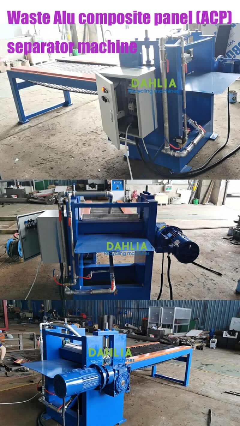 demo of alu composite panel  stripping machine